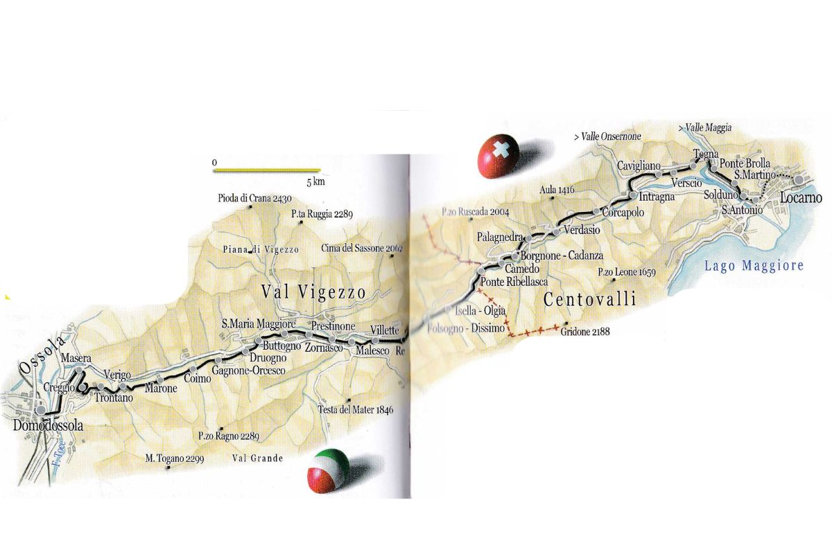 foliage train italy map